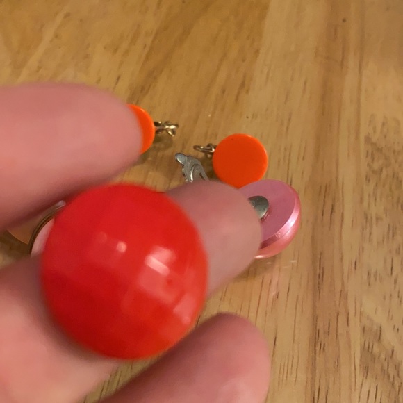 Vintage clip earrings PM 80A - Picture 5 of 8